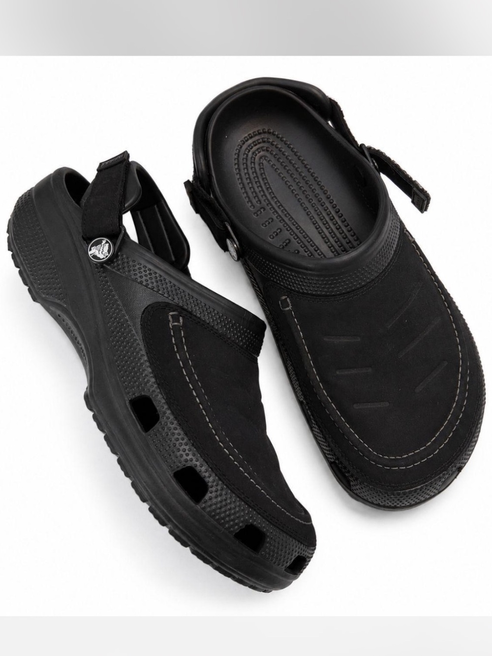 Crocs Shoes Mens Size 10 Yukon Vista Black Clogs Slip On Outdoor Shoes